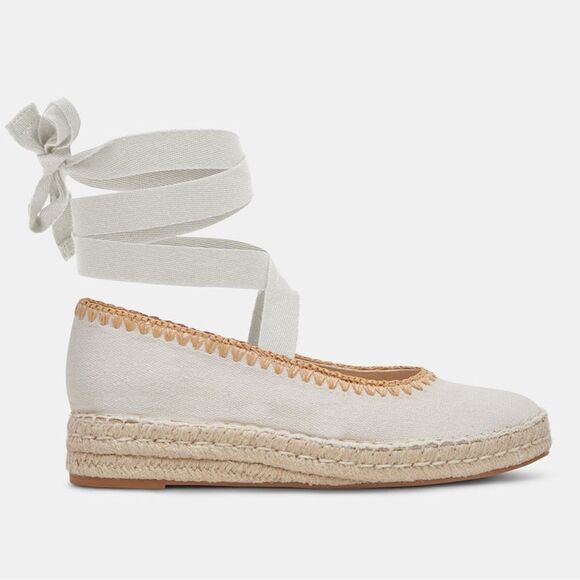 DOLCE VITA Women’s Morgan Espadrilles Flats in the Size 9.5 in Ivory Canvas - Picture 11 of 15